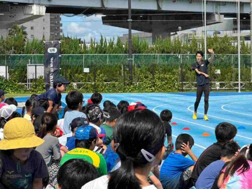 芦田選手から動く上でのポイントを一つ一つ丁寧に教えて頂きました。